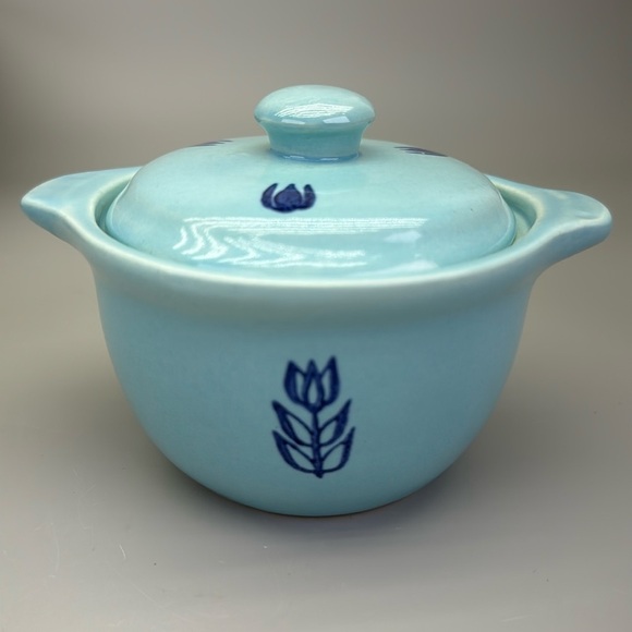 Vintage Cronin Blue Tulip Mini Casseroles - Picture 6 of 9